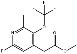 Methyl 6-fluoro-2-methyl-3-(trifluoromethoxy)pyridine-4-acetate Structure