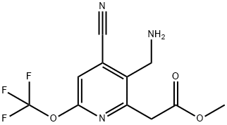 Methyl 3-(aminomethyl)-4-cyano-6-(trifluoromethoxy)pyridine-2-acetate Structure