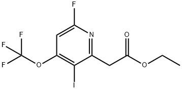 Ethyl 6-fluoro-3-iodo-4-(trifluoromethoxy)pyridine-2-acetate Structure