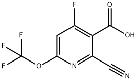 2-Cyano-4-fluoro-6-(trifluoromethoxy)pyridine-3-carboxylic acid 구조식 이미지