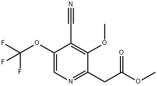 Methyl 4-cyano-3-methoxy-5-(trifluoromethoxy)pyridine-2-acetate Structure