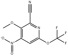 2-Cyano-3-methoxy-4-nitro-6-(trifluoromethoxy)pyridine Structure