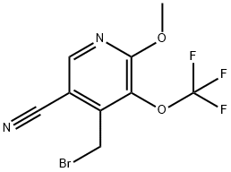 4-(Bromomethyl)-5-cyano-2-methoxy-3-(trifluoromethoxy)pyridine Structure