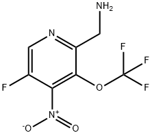 2-(Aminomethyl)-5-fluoro-4-nitro-3-(trifluoromethoxy)pyridine Structure