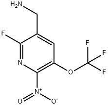 3-(Aminomethyl)-2-fluoro-6-nitro-5-(trifluoromethoxy)pyridine Structure