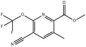 Methyl 3-cyano-5-methyl-2-(trifluoromethoxy)pyridine-6-carboxylate Structure