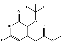 Methyl 6-fluoro-2-hydroxy-3-(trifluoromethoxy)pyridine-4-acetate Structure