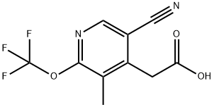 5-Cyano-3-methyl-2-(trifluoromethoxy)pyridine-4-acetic acid Structure