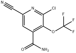 2-Chloro-6-cyano-3-(trifluoromethoxy)pyridine-4-carboxamide Structure