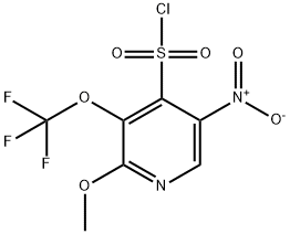 2-Methoxy-5-nitro-3-(trifluoromethoxy)pyridine-4-sulfonyl chloride Structure