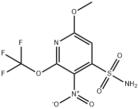 6-Methoxy-3-nitro-2-(trifluoromethoxy)pyridine-4-sulfonamide Structure