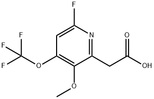 6-Fluoro-3-methoxy-4-(trifluoromethoxy)pyridine-2-acetic acid Structure