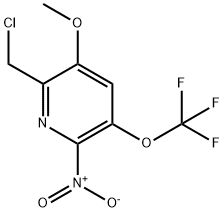 2-(Chloromethyl)-3-methoxy-6-nitro-5-(trifluoromethoxy)pyridine Structure