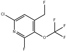 6-Chloro-2-fluoro-4-(fluoromethyl)-3-(trifluoromethoxy)pyridine Structure