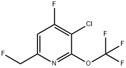 3-Chloro-4-fluoro-6-(fluoromethyl)-2-(trifluoromethoxy)pyridine 구조식 이미지