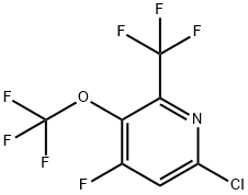 6-Chloro-4-fluoro-3-(trifluoromethoxy)-2-(trifluoromethyl)pyridine Structure