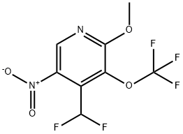 4-(Difluoromethyl)-2-methoxy-5-nitro-3-(trifluoromethoxy)pyridine Structure