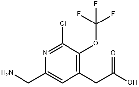 6-(Aminomethyl)-2-chloro-3-(trifluoromethoxy)pyridine-4-acetic acid Structure