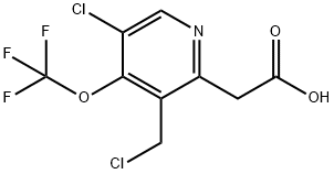 5-Chloro-3-(chloromethyl)-4-(trifluoromethoxy)pyridine-2-acetic acid Structure