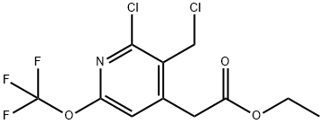 Ethyl 2-chloro-3-(chloromethyl)-6-(trifluoromethoxy)pyridine-4-acetate Structure