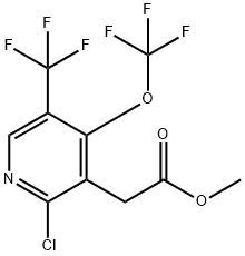 Methyl 2-chloro-4-(trifluoromethoxy)-5-(trifluoromethyl)pyridine-3-acetate Structure