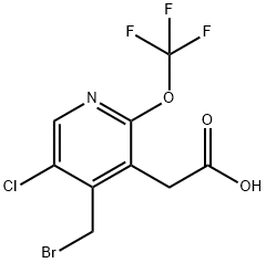 4-(Bromomethyl)-5-chloro-2-(trifluoromethoxy)pyridine-3-acetic acid Structure