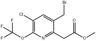 Methyl 3-(bromomethyl)-5-chloro-6-(trifluoromethoxy)pyridine-2-acetate Structure