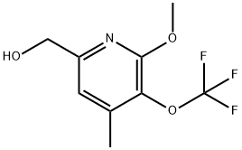 2-Methoxy-4-methyl-3-(trifluoromethoxy)pyridine-6-methanol Structure