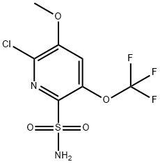 2-Chloro-3-methoxy-5-(trifluoromethoxy)pyridine-6-sulfonamide Structure