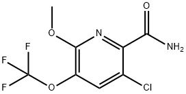 5-Chloro-2-methoxy-3-(trifluoromethoxy)pyridine-6-carboxamide Structure