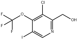 3-Chloro-5-iodo-4-(trifluoromethoxy)pyridine-2-methanol Structure