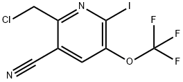 2-(Chloromethyl)-3-cyano-6-iodo-5-(trifluoromethoxy)pyridine Structure