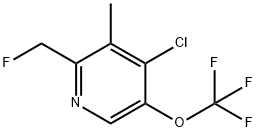 4-Chloro-2-(fluoromethyl)-3-methyl-5-(trifluoromethoxy)pyridine 구조식 이미지