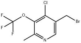 5-(Bromomethyl)-4-chloro-2-methyl-3-(trifluoromethoxy)pyridine Structure