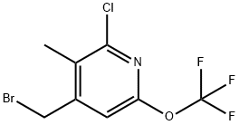 4-(Bromomethyl)-2-chloro-3-methyl-6-(trifluoromethoxy)pyridine Structure