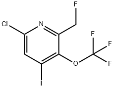 6-Chloro-2-(fluoromethyl)-4-iodo-3-(trifluoromethoxy)pyridine Structure