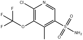 2-Chloro-4-methyl-3-(trifluoromethoxy)pyridine-5-sulfonamide Structure