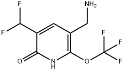 3-(Aminomethyl)-5-(difluoromethyl)-6-hydroxy-2-(trifluoromethoxy)pyridine Structure