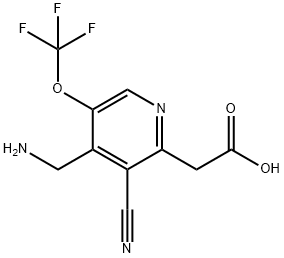 4-(Aminomethyl)-3-cyano-5-(trifluoromethoxy)pyridine-2-acetic acid Structure