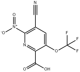 3-Cyano-2-nitro-5-(trifluoromethoxy)pyridine-6-carboxylic acid Structure