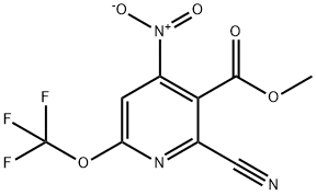 Methyl 2-cyano-4-nitro-6-(trifluoromethoxy)pyridine-3-carboxylate Structure