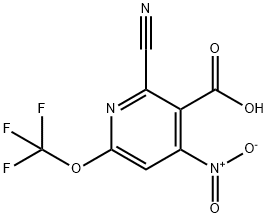 2-Cyano-4-nitro-6-(trifluoromethoxy)pyridine-3-carboxylic acid Structure