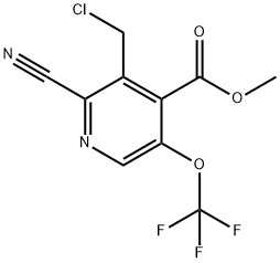 Methyl 3-(chloromethyl)-2-cyano-5-(trifluoromethoxy)pyridine-4-carboxylate Structure