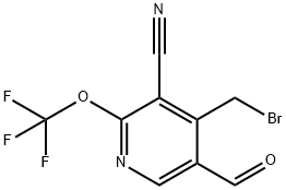 4-(Bromomethyl)-3-cyano-2-(trifluoromethoxy)pyridine-5-carboxaldehyde Structure