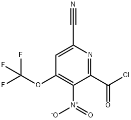 6-Cyano-3-nitro-4-(trifluoromethoxy)pyridine-2-carbonyl chloride Structure