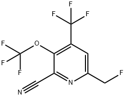 2-Cyano-6-(fluoromethyl)-3-(trifluoromethoxy)-4-(trifluoromethyl)pyridine Structure