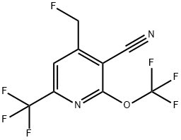 3-Cyano-4-(fluoromethyl)-2-(trifluoromethoxy)-6-(trifluoromethyl)pyridine Structure