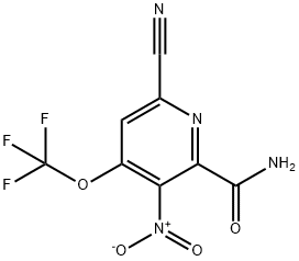 6-Cyano-3-nitro-4-(trifluoromethoxy)pyridine-2-carboxamide Structure