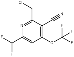 2-(Chloromethyl)-3-cyano-6-(difluoromethyl)-4-(trifluoromethoxy)pyridine Structure