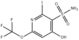 4-Hydroxy-2-iodo-6-(trifluoromethoxy)pyridine-3-sulfonamide Structure